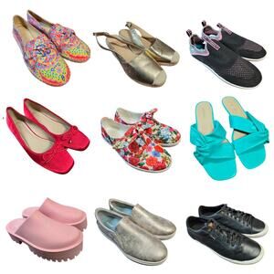 Bulk Women’s Flats and Sandals Shoe Lot of 9 Name Brand Wholesale Reseller
